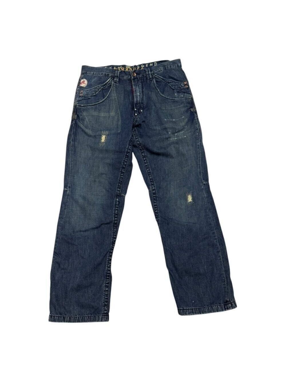 PARASUCO DENIM LEGEND Luxury Designer Distressed Denim Jeans Mens 36x32